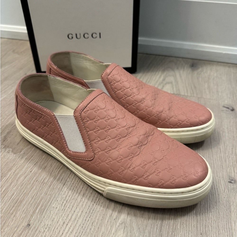 Pink Gucci slip on sneakers shoes size 39